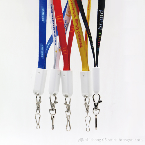 Yijiashishang Small QTY USB Lanyard with Printed Logo Charging Sync Data Cable 3 in 1 Manufacturer